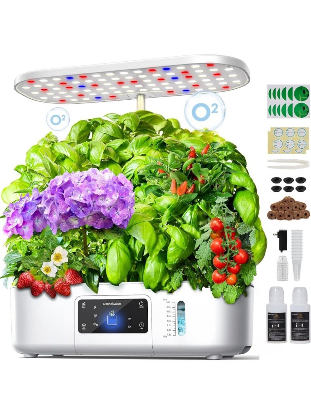 Hydroponic Growing System with 12 Pods & Touch Control Panel - Indoor Garden Kit